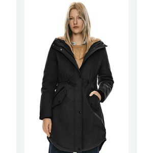 Orolay XS‎ Extra Small Women’s Black Hooded Parka Jacket Winter Warm Lined